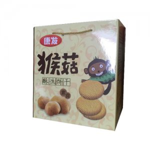 康发猴菇酥性饼干礼盒装