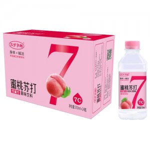 三分天地蜜桃苏打果味饮料350mlx24瓶