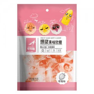 可可隆爆浆果味软糖草莓味95g