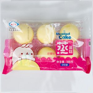 米米佳蒸蛋糕奶香味六粒装188g
