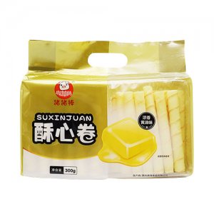 猪猪棒酥心卷鸡蛋卷黄油味300g休闲食品
