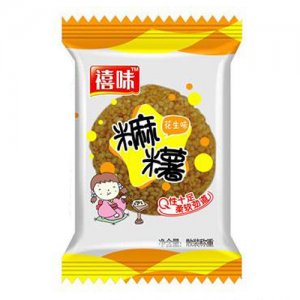 龙海禧味麻薯花生裹白芝麻饼