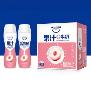 简乐派桃汁牛奶复合果汁饮料