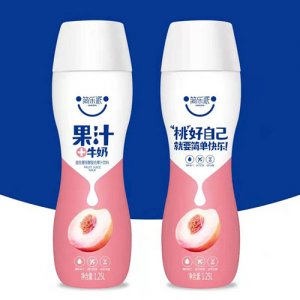 简乐派桃汁牛奶复合果汁饮料1.25L