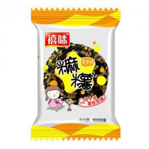 龙海禧味麻薯花生裹黑芝麻饼