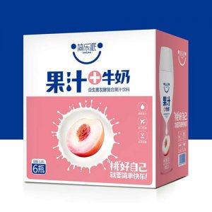 简乐派桃汁牛奶复合果汁饮料1.25Lx6瓶