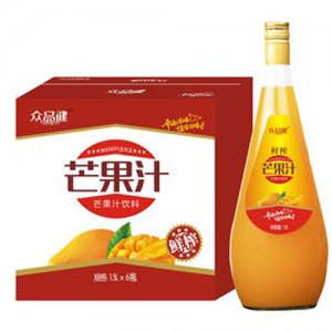 源健鲜榨芒果汁1.5L×6瓶