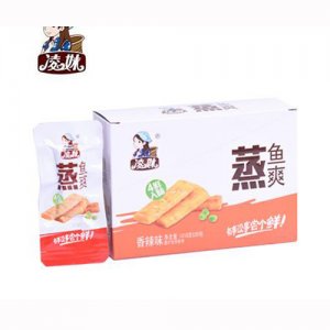凌妹休闲食品 蒸鱼爽香辣味 20包箱装
