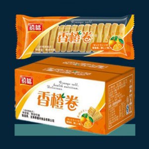 龙海禧味香橙卷面包箱装