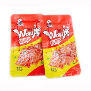 凌妹休闲食品wow烤培根片香辣味22g