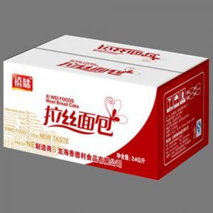 福建龙海禧味拉丝面包纸箱装