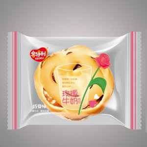 福建龙海客得利玫瑰牛奶面包红豆味
