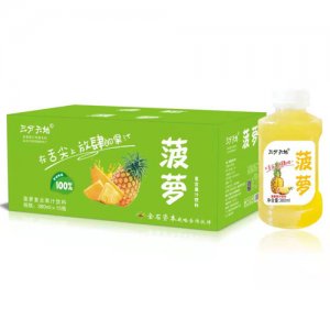 三分天地菠萝汁复合果汁饮料380mlx15瓶