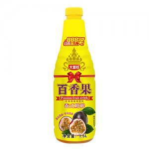 椰鲜世家大富桂泰式鲜榨百香果汁1.5L