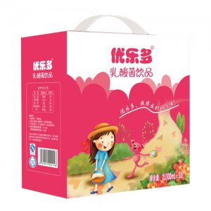 优乐多A+益生元乳酸菌饮品 礼盒(竖版）