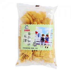 贪嘴蛙天津茶点锅巴田园烧烤味218g