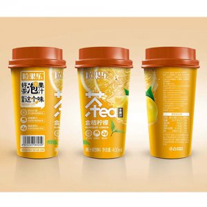 粒果乐金桔柠檬果汁茶饮料400ml