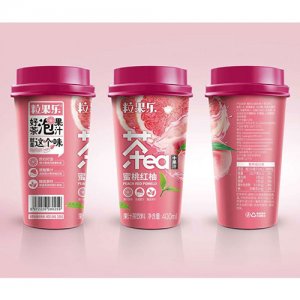 粒果乐蜜桃红柚果汁茶饮料400ml