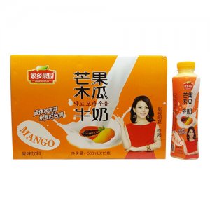家乡果园芒果木瓜牛奶500mlx15瓶