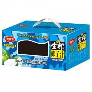 家家乐生榨椰子汁椰汁植物蛋白饮料开窗礼盒装