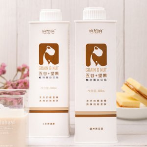 怡加怡五谷+坚果植物蛋白饮品600mlx2瓶