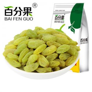 百分果新疆绿葡萄干200g