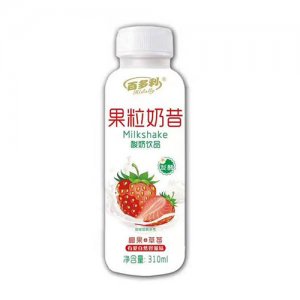 百多利果粒奶昔椰果+草莓310ml