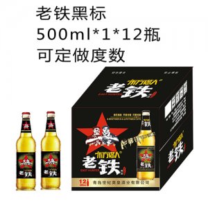 东方猎人老铁黑标啤酒500mlx12罐