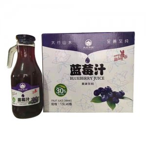 太行中饮蓝莓汁果味饮料1.5Lx6瓶