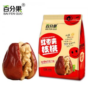 百分果红枣夹核桃500g