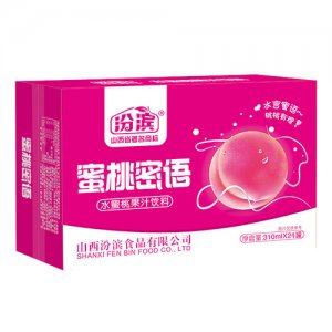 汾滨蜜桃密语水蜜桃汁饮料310mlx24罐