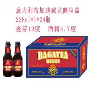 布加迪威龙侧拉盖啤酒228mlx24瓶