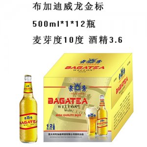 布加迪威龙金标啤酒500mlx12瓶