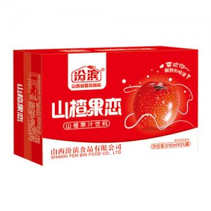 汾滨山楂果恋山楂汁饮料310mlx24罐