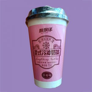 飘飘缘港式冷冲奶茶草莓味75g