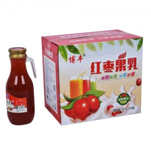 博丰红枣果乳宴席果汁饮品1.5Lx6瓶