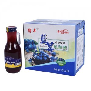 博丰蓝莓乳酸菌宴席果汁饮品1.5Lx6瓶
