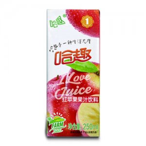 哈趣红苹果果汁250ml