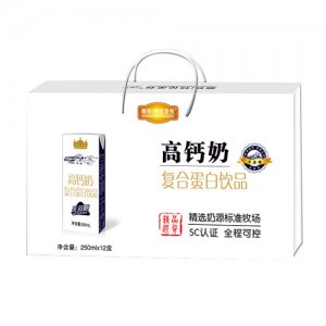 瞩牧特伦圣牧高钙奶复合蛋白饮品250mlx12盒