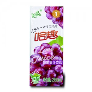 哈趣葡萄果汁250ml
