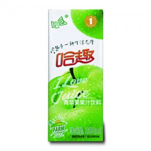 哈趣青苹果果汁250ml