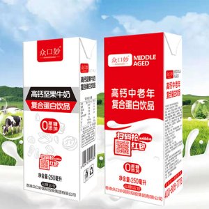 众口妙高钙中老年复合蛋白饮品250ml