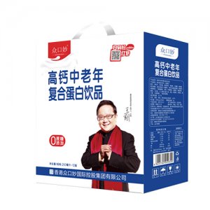 众口妙高钙中老年复合蛋白饮品250mlx12盒