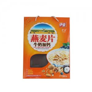伊爱牛奶加钙燕麦片彩包礼盒880g