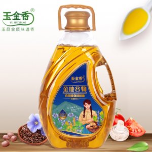 玉金香金地谷物亚麻籽花生食用植物调和油5L