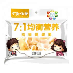 丫头小子鸡蛋蝴蝶面118g