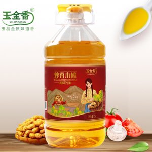 玉金香炒香小榨压榨花生油5L