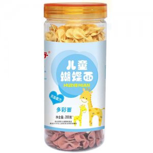 仙力儿童蝴蝶面多彩面200g