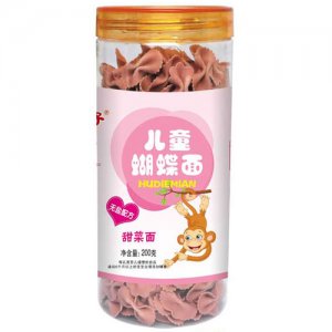 仙力儿童蝴蝶面甜菜面200g
