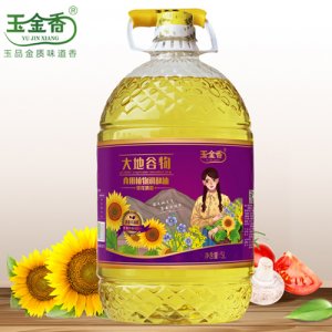 玉金香大地谷物葵花清香食用植物调和油5L